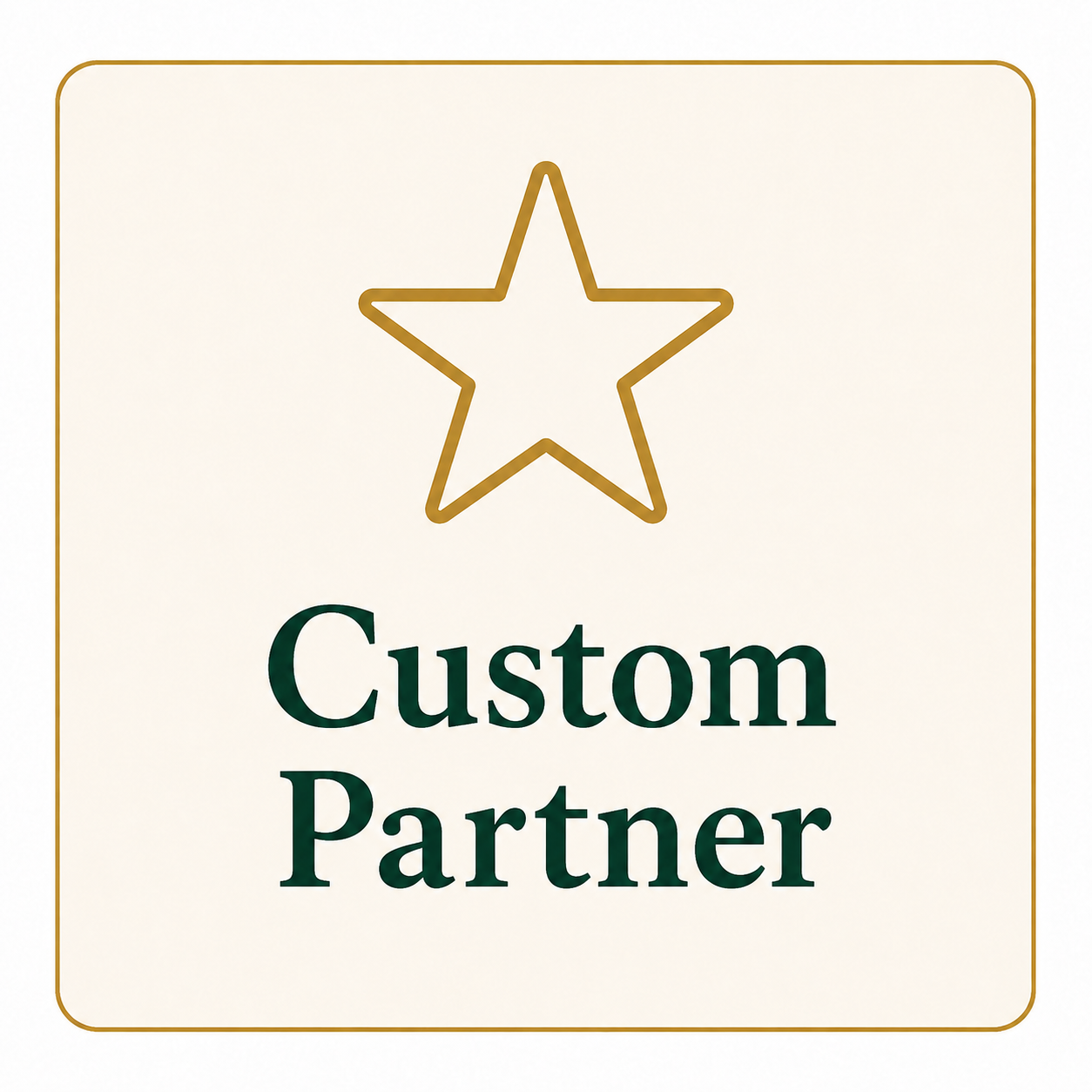 Custom Partner sponsorship level card with a star icon.