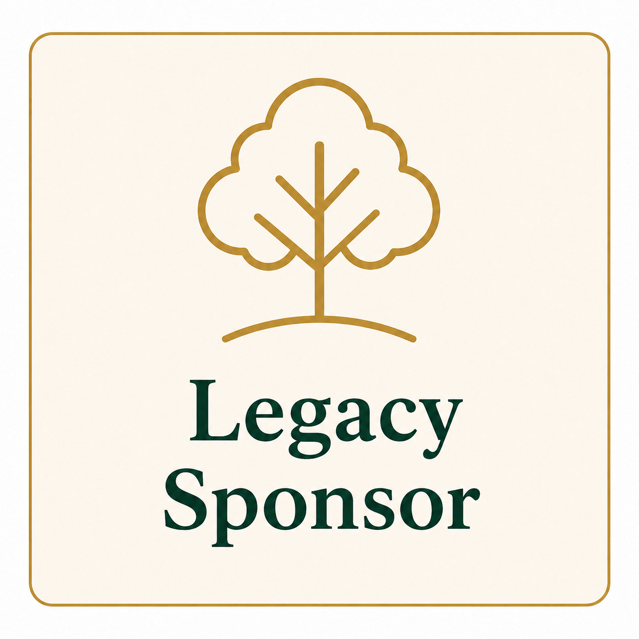 Legacy Sponsor sponsorship level card with a tree icon.