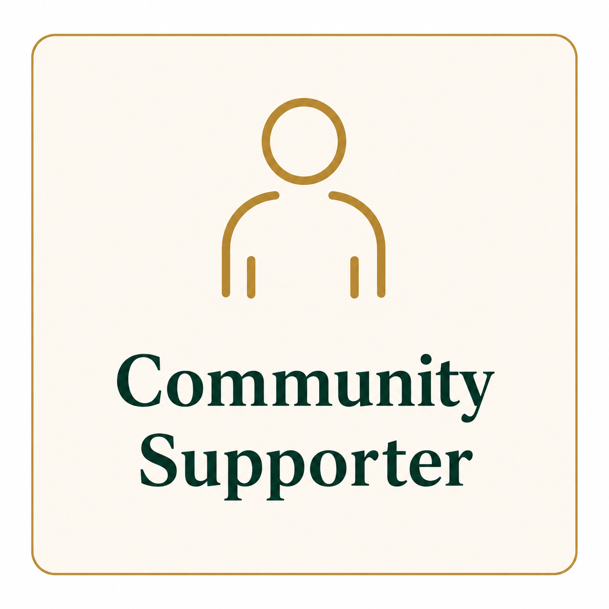 Community Supporter sponsorship level card with a person icon.