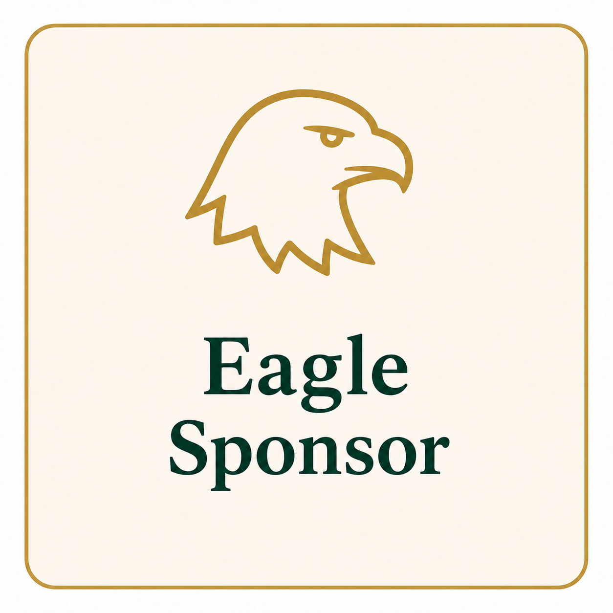 Eagle Sponsor sponsorship level card with a bald eagle head icon.