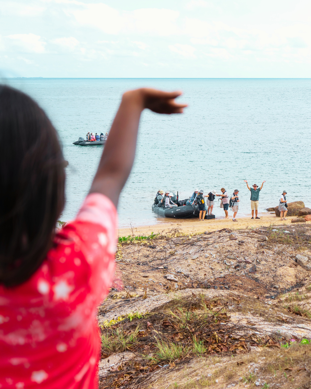 Cruise Ship visitors in Yirrkala
