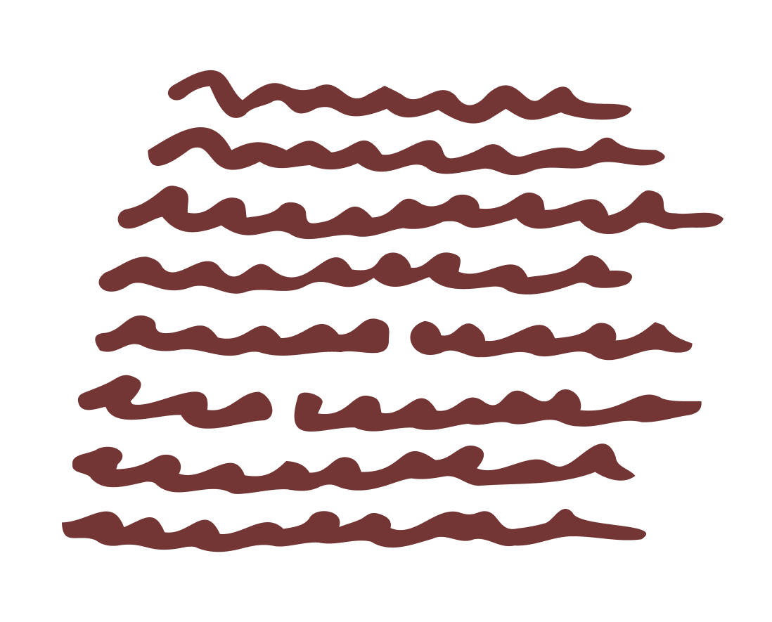 Handwritten-style lines of brown text on a black background.