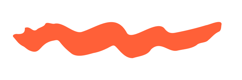 Silhouette of a curled red worm or caterpillar against a black background.