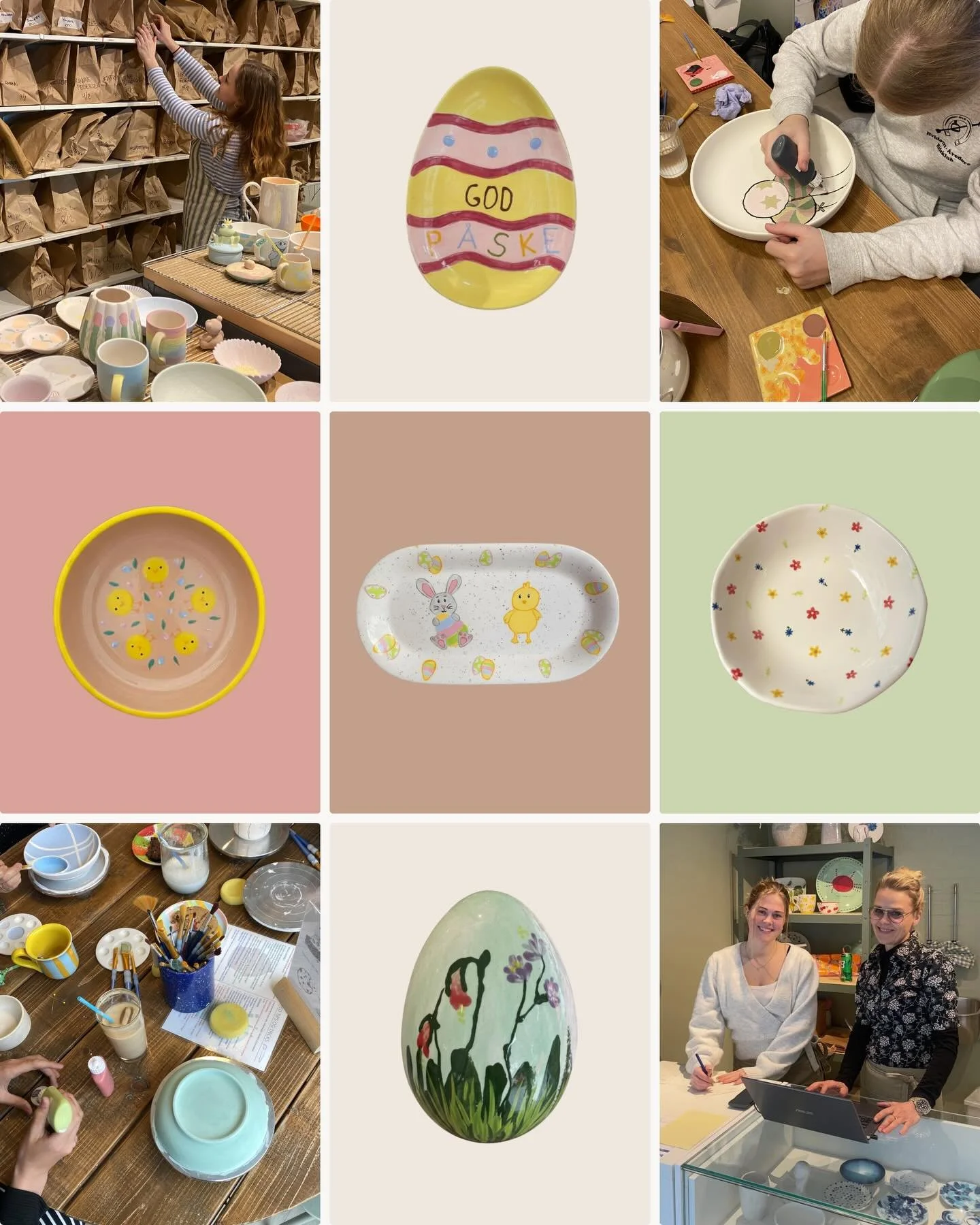 P&aring;sken er lige om hj&oslash;rnet 🐣

Og med det forh&aring;bentlig ogs&aring; smukke dage, lysten til hygge, pastelfarver og fine kreationer 🌷

Vi har samlet lidt inspiration, som du kan gemme til dit bes&oslash;g hos os i p&aring;skeferien &n