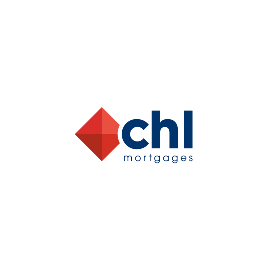 CHL Mortgages logo with a red diamond shape and navy blue text on a white background.