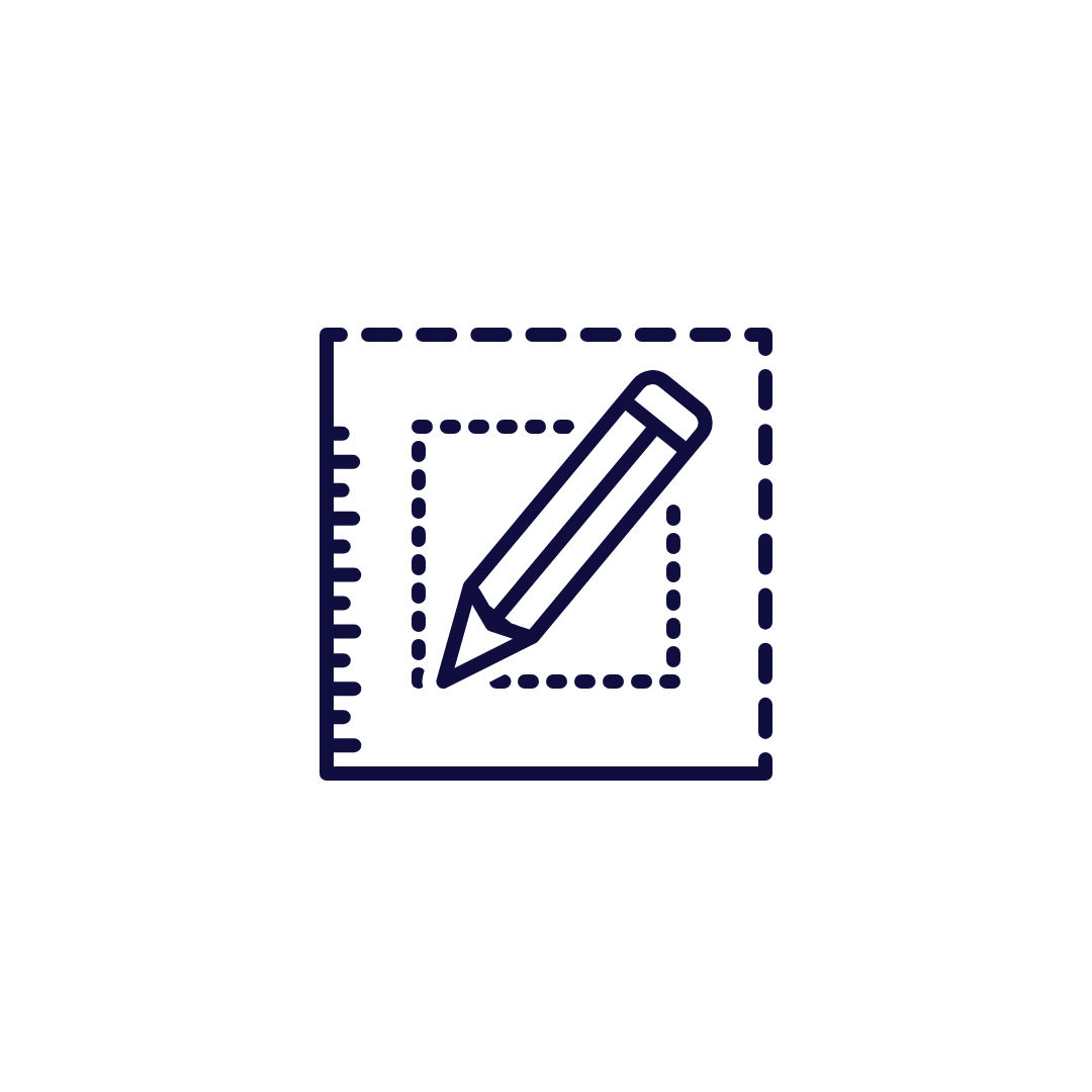 Outline of a ruler, square, and pencil, symbolizing design or editing.