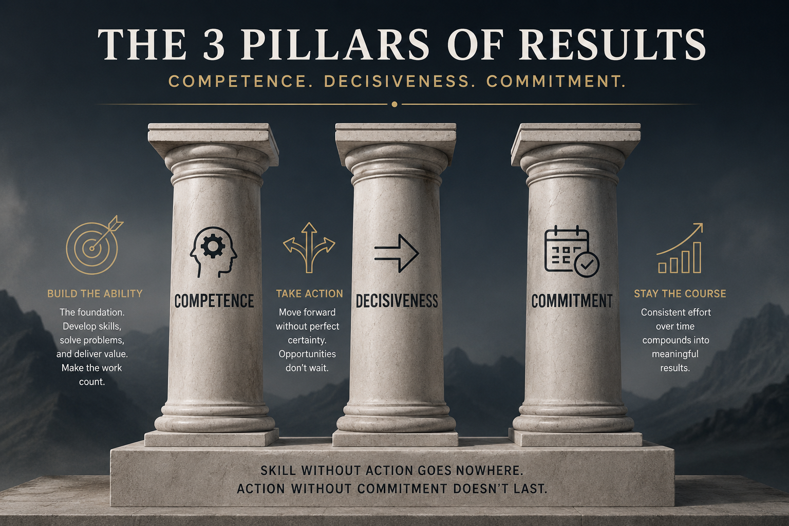 Competence, Decisiveness, Commitment