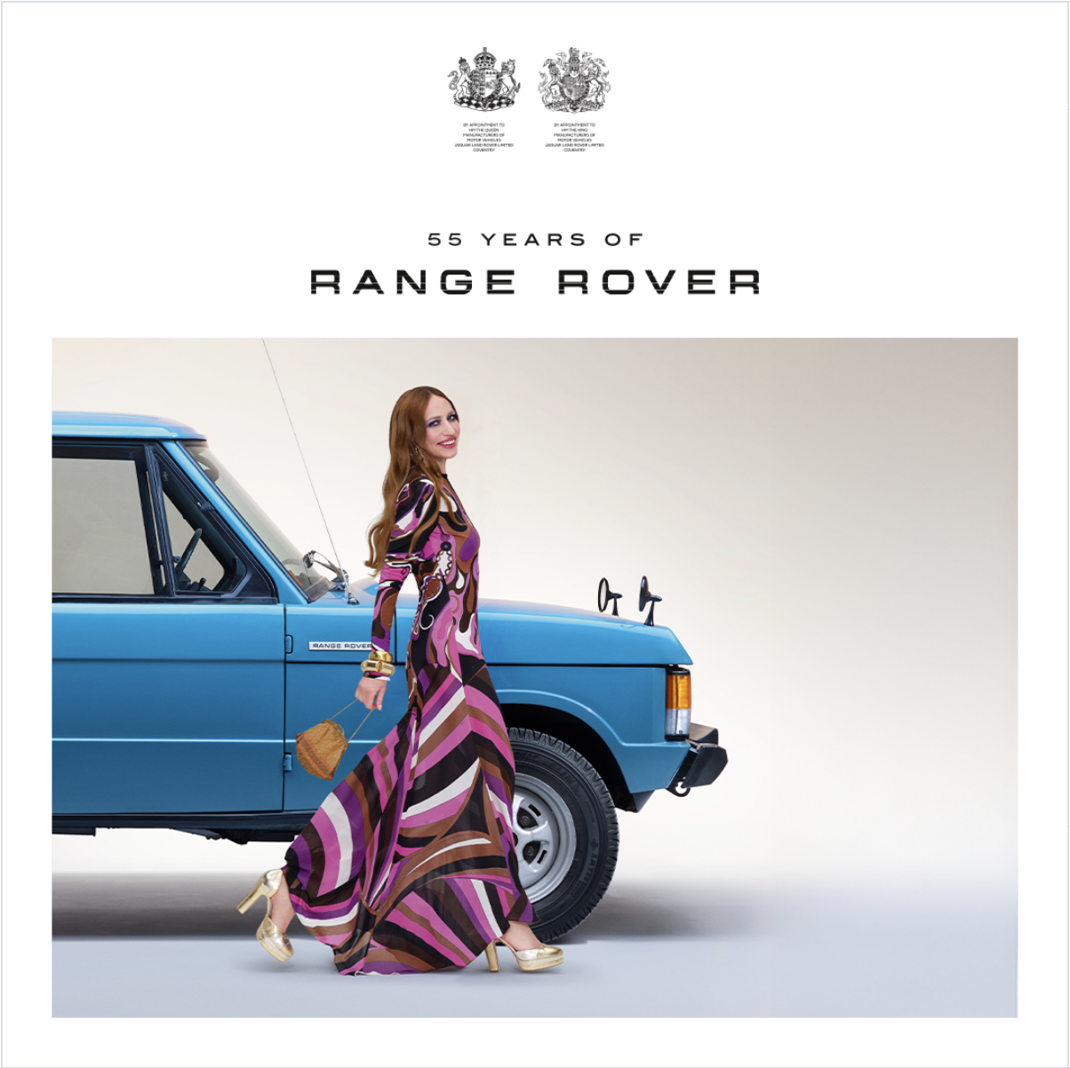 Lizzie Jagger in the Range Rover 55-year anniversary campaign. Shot by Phil Poynter