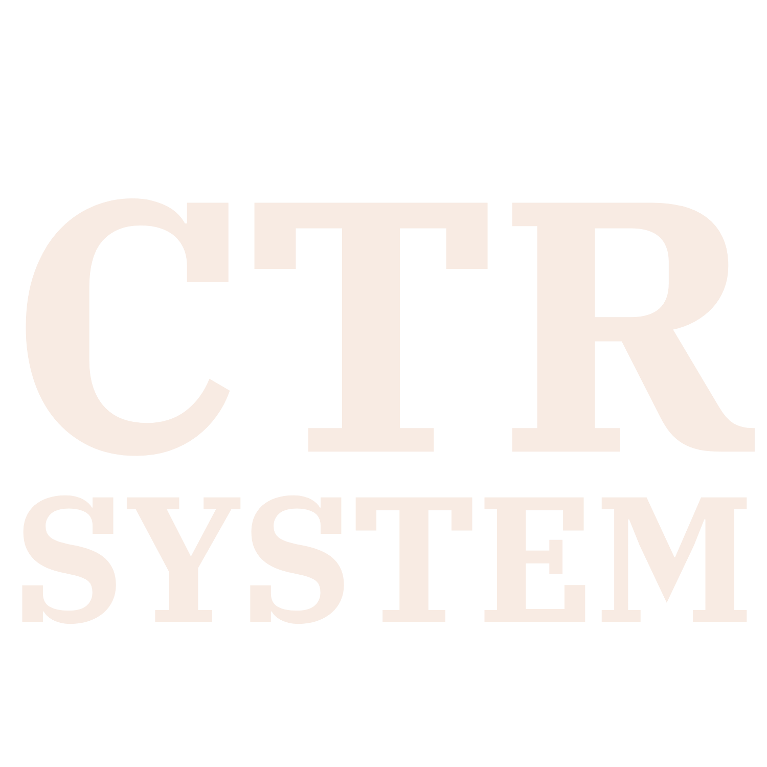 Logo with large black and white text reading 'CTF SYSTEM' on a black background.