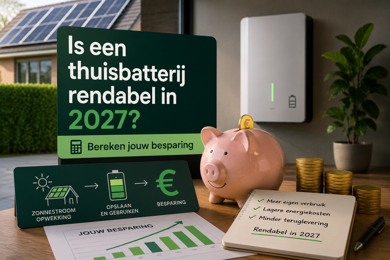 Is een thuisbatterij rendabel in 2027? Bereken jouw besparing