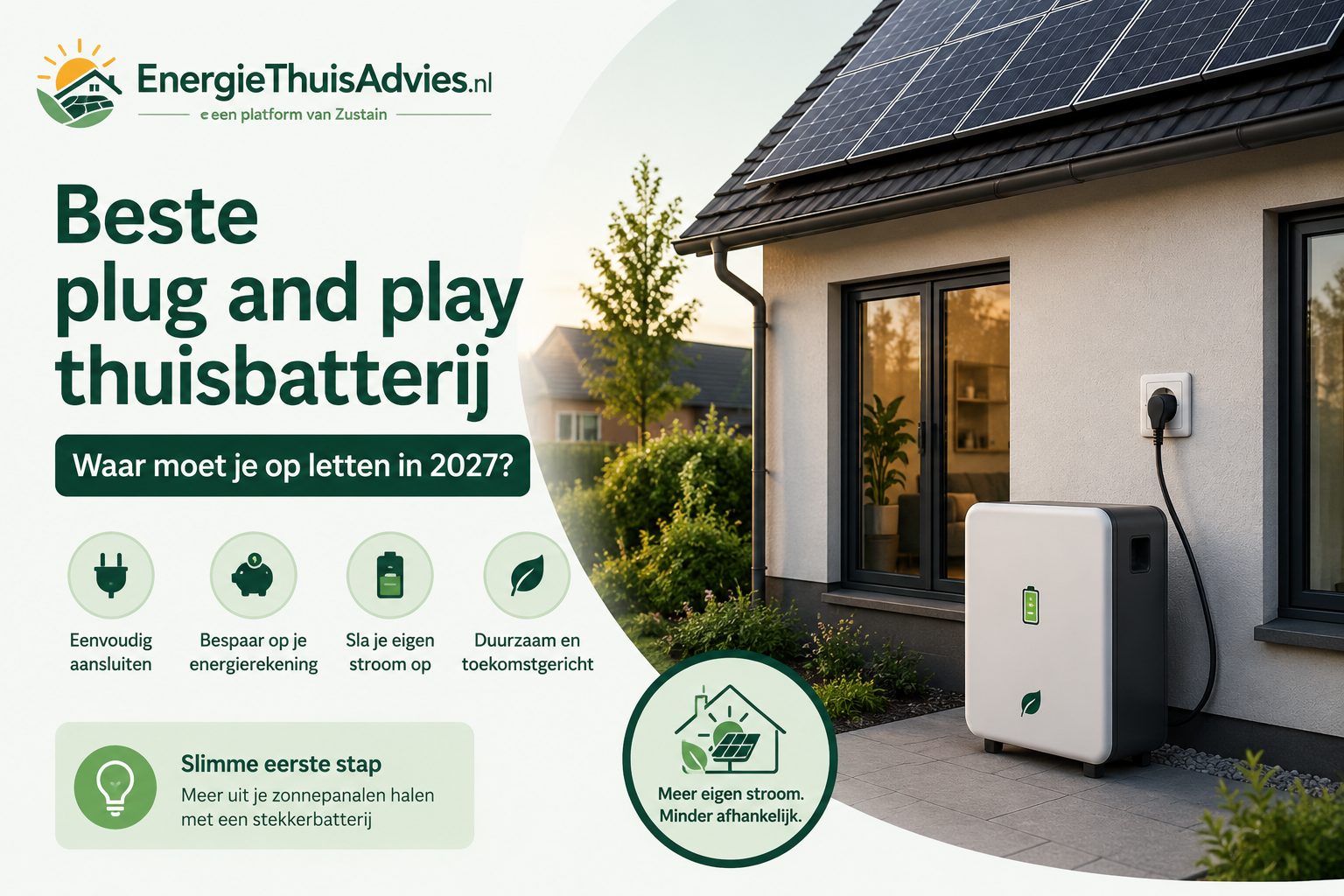 Beste plug and play thuisbatterij in 2027: waar moet je op letten?