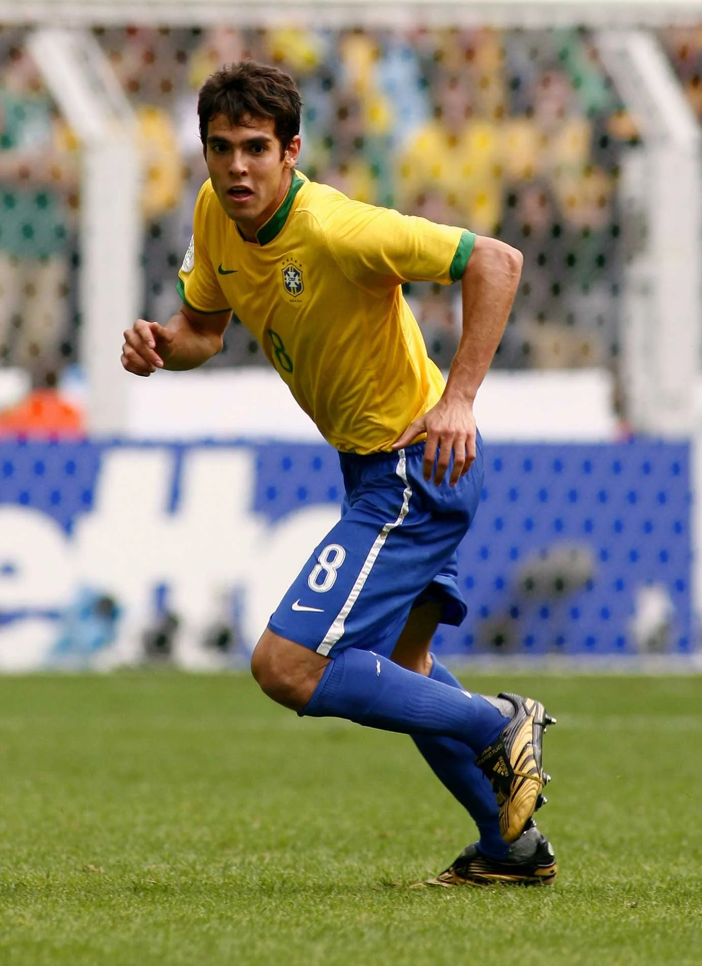 Kaká in action for Brazil