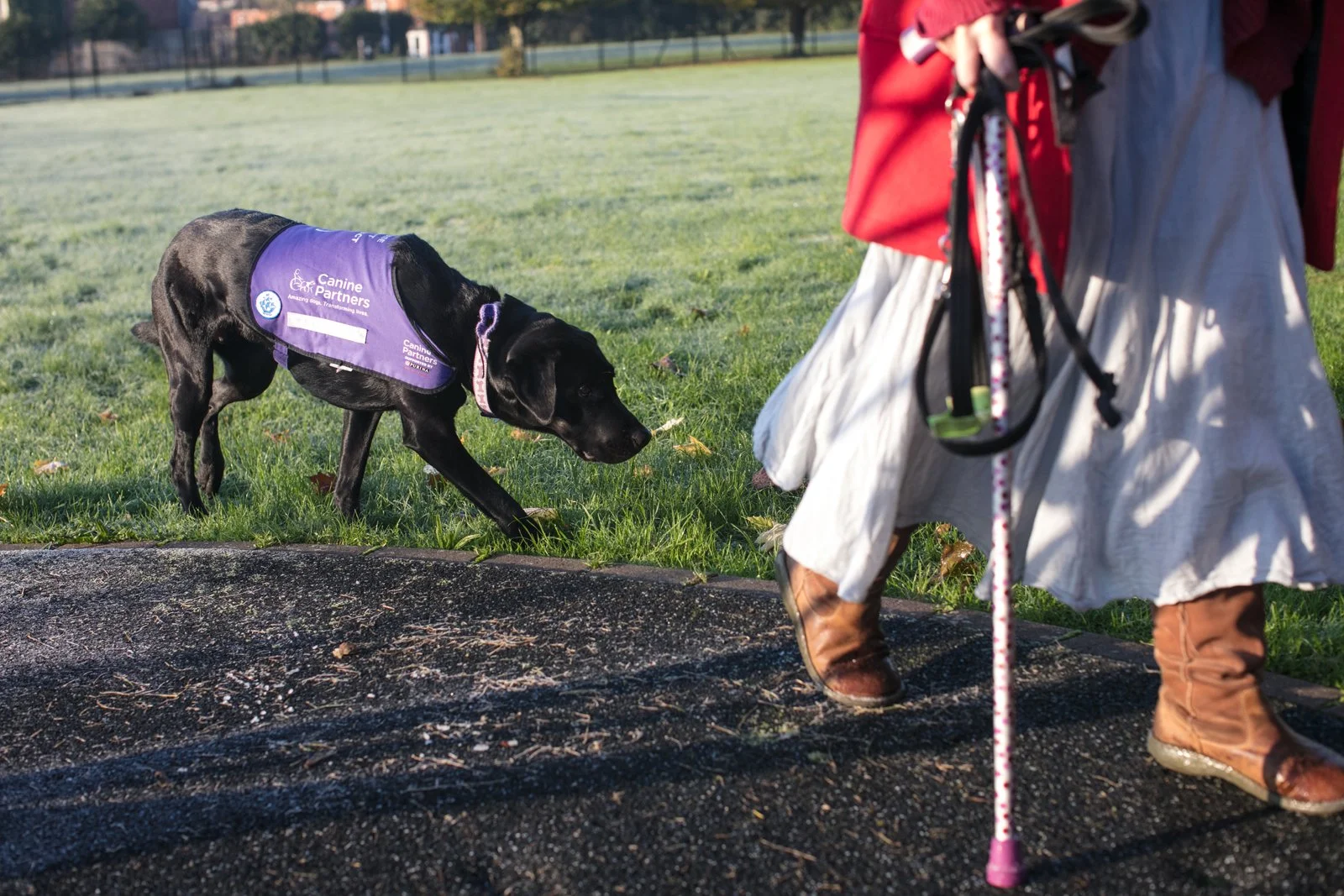 Fiona Vernan and her support dog photographed for The Telegraph Magazine