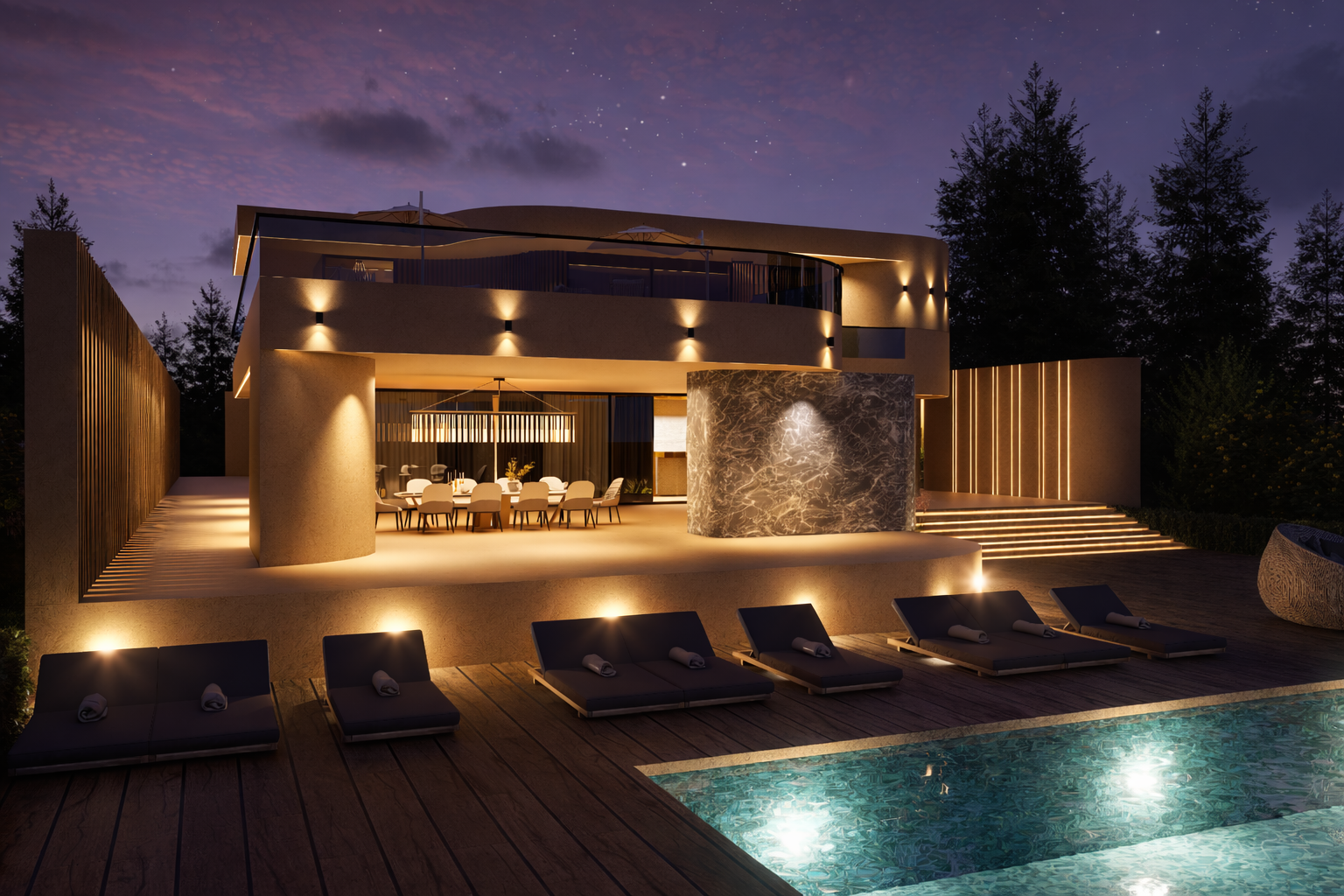 A residential project located in Mohali, Chandigarh. A fluid design ideology which encompasses nature, spaces, and function all under the same roof with all high-end amenities for a luxurious living