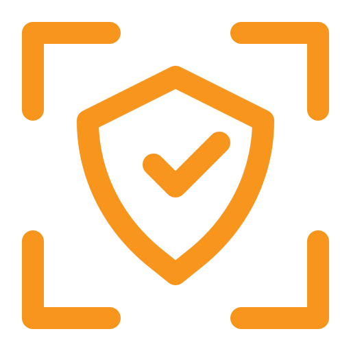 Icon of a shield with a checkmark inside, indicating security or protection.
