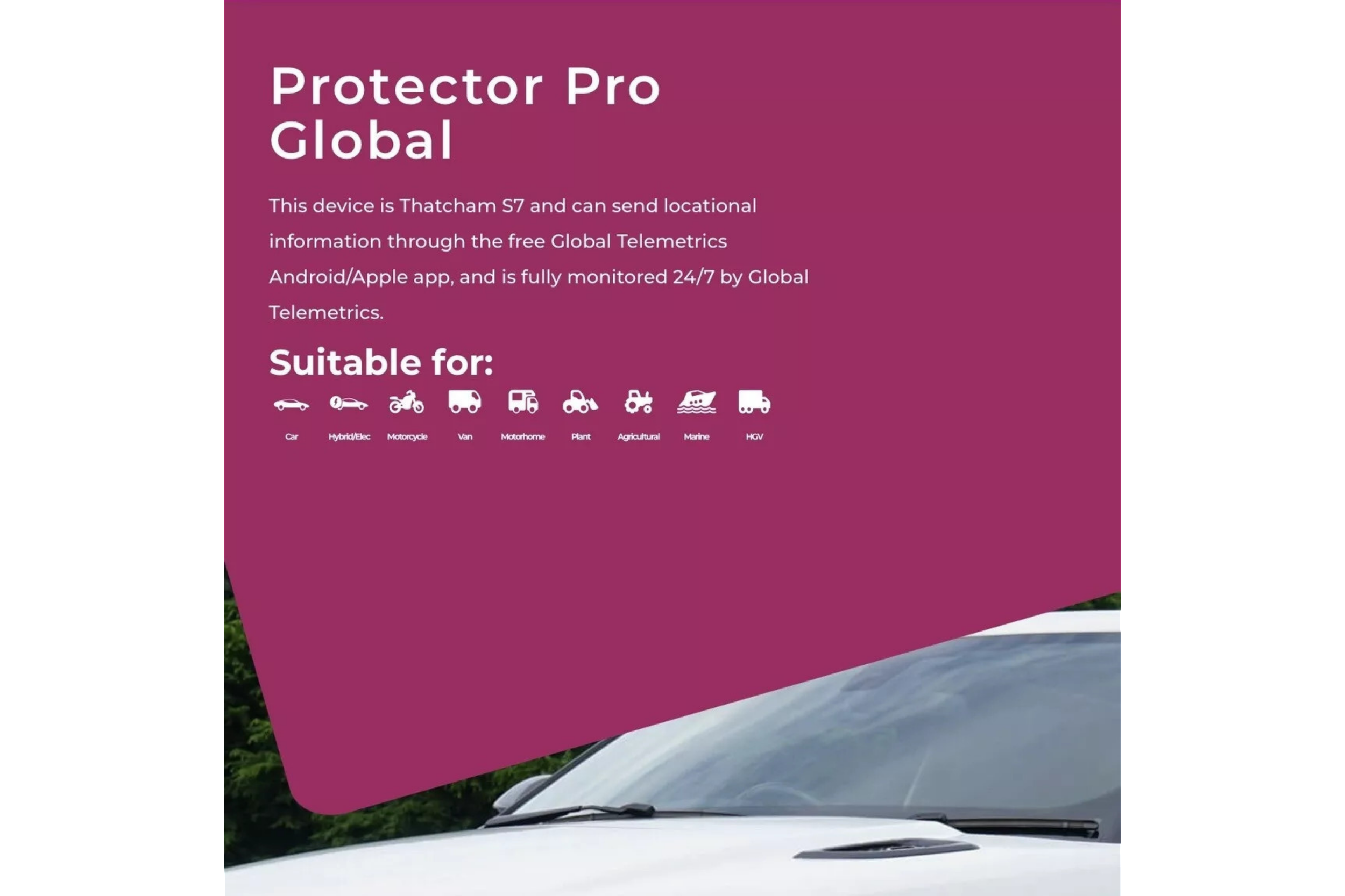 Global Telemetrics S7 Protector Pro Global Vehicle Tracker