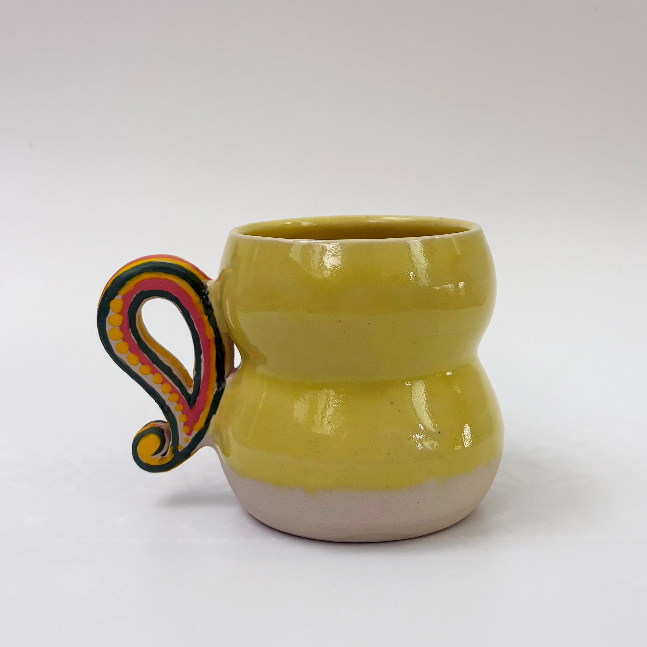Yellow Paisley Mug