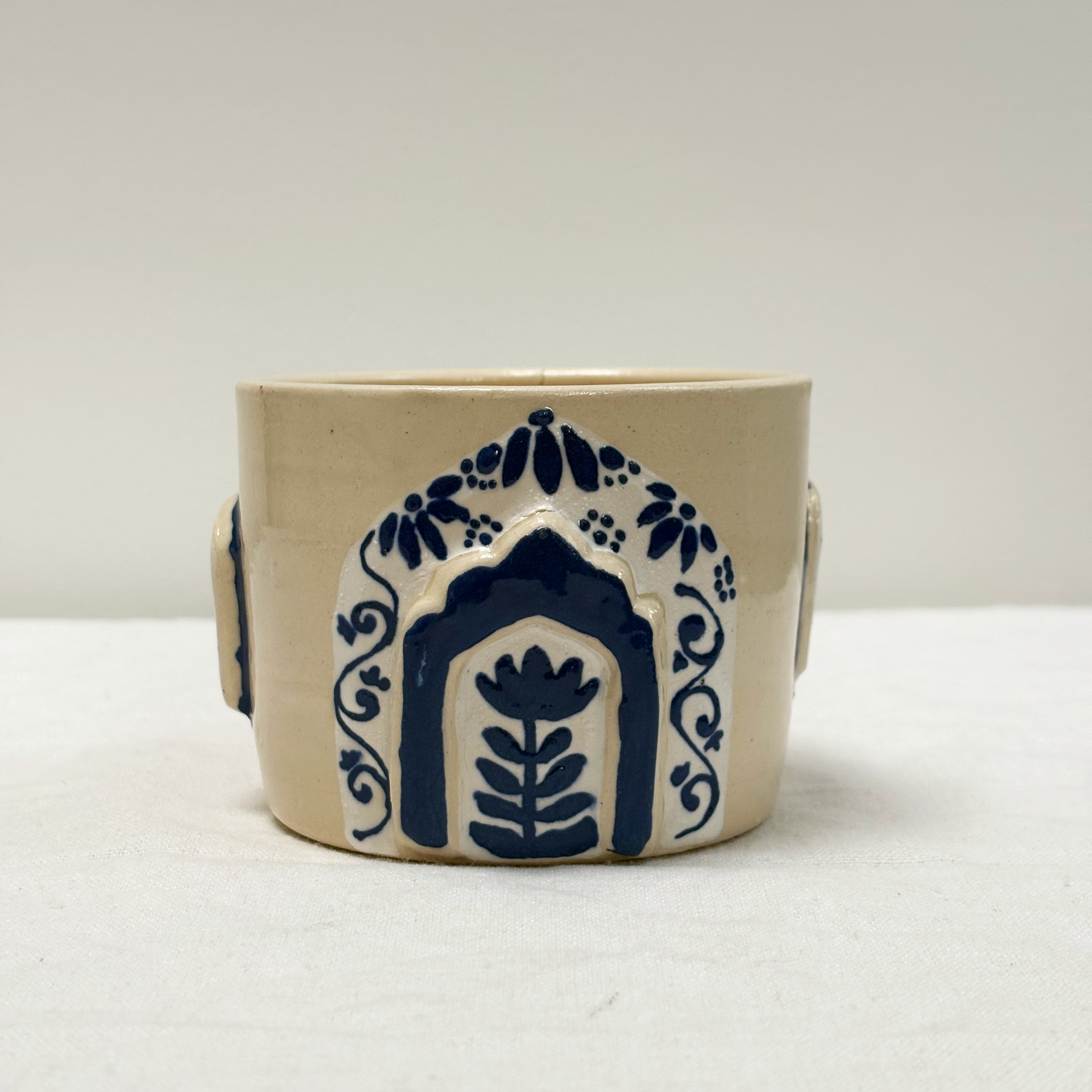 Blue and White Arches Cup