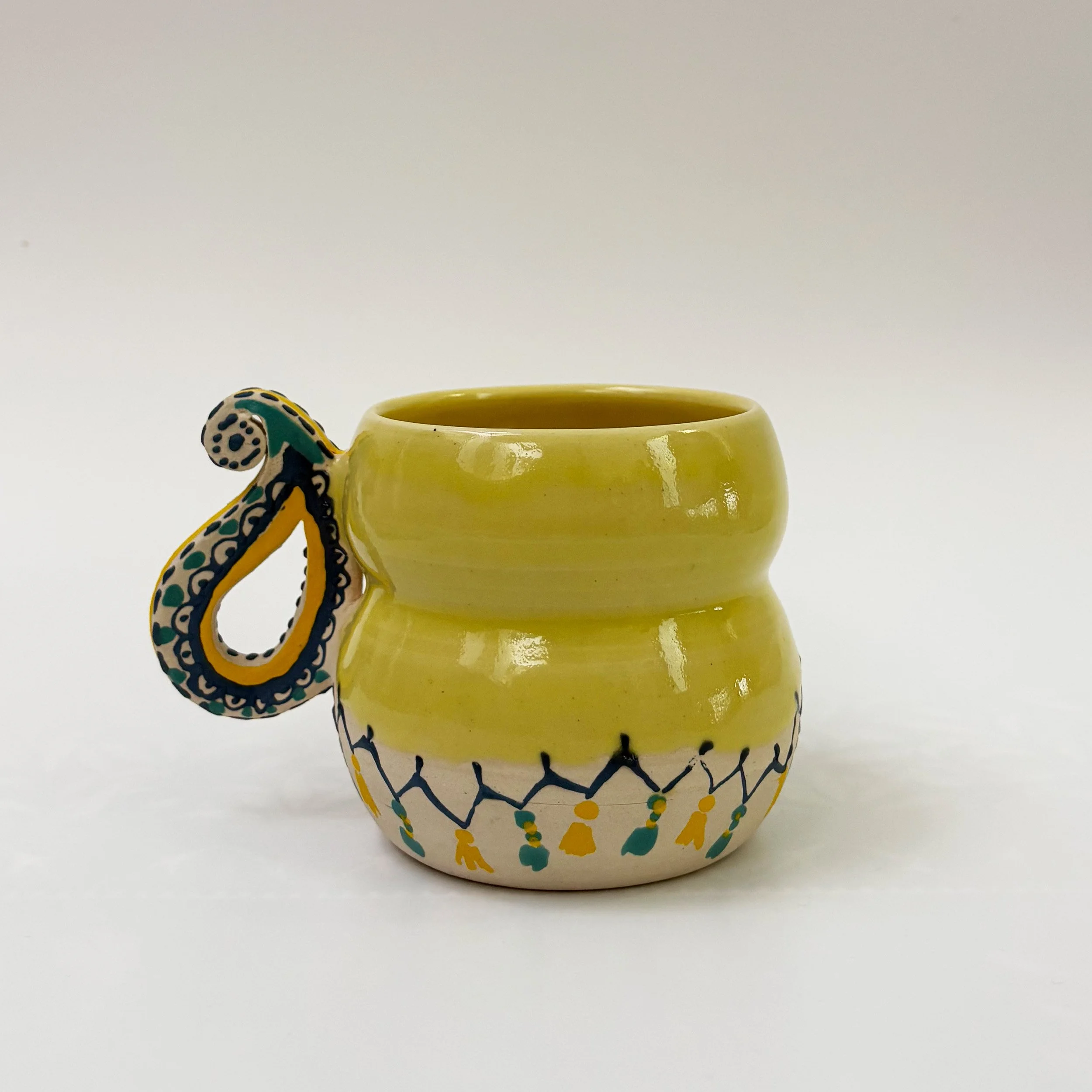 Yellow Paisley Mug