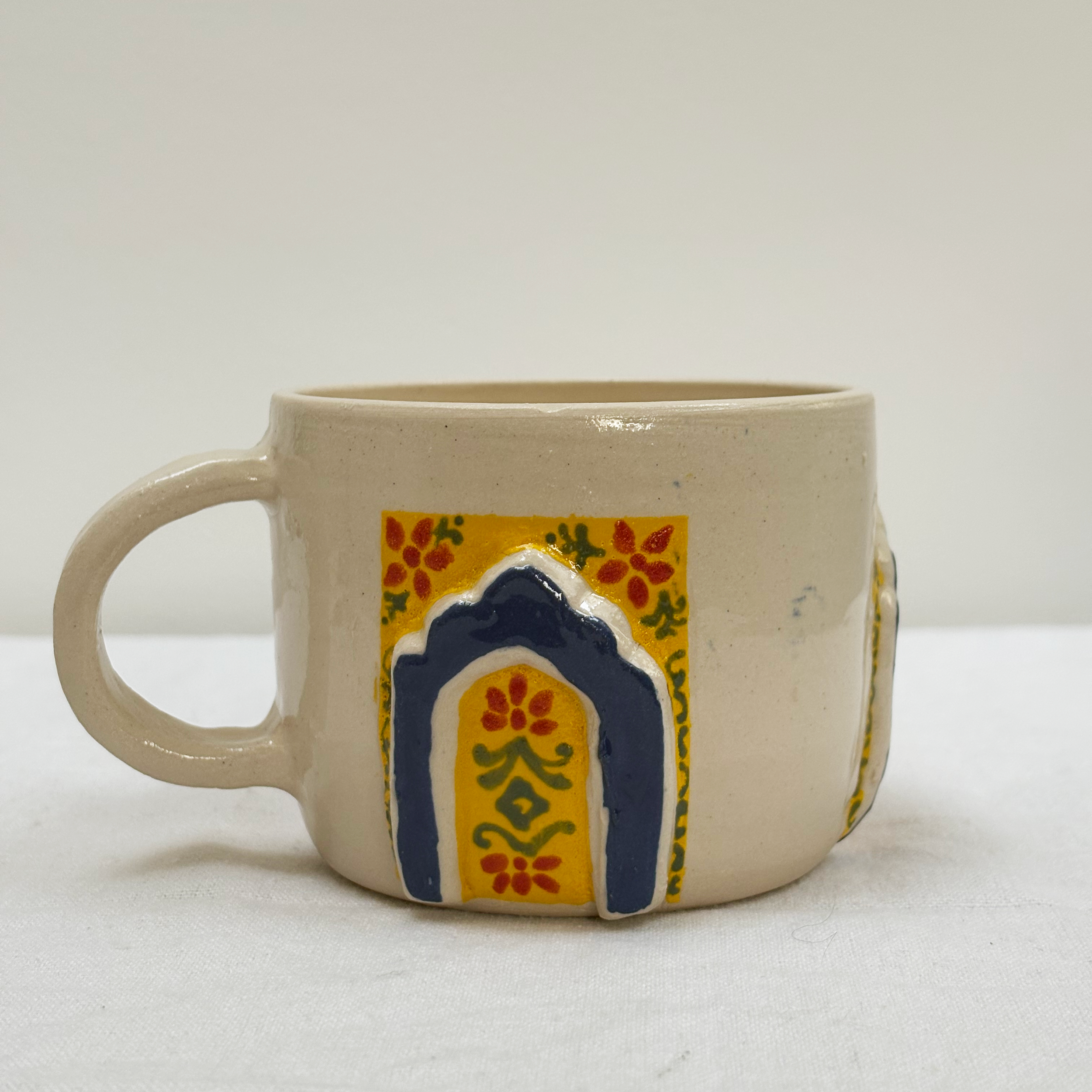 Yellow and Blue Arches Cup
