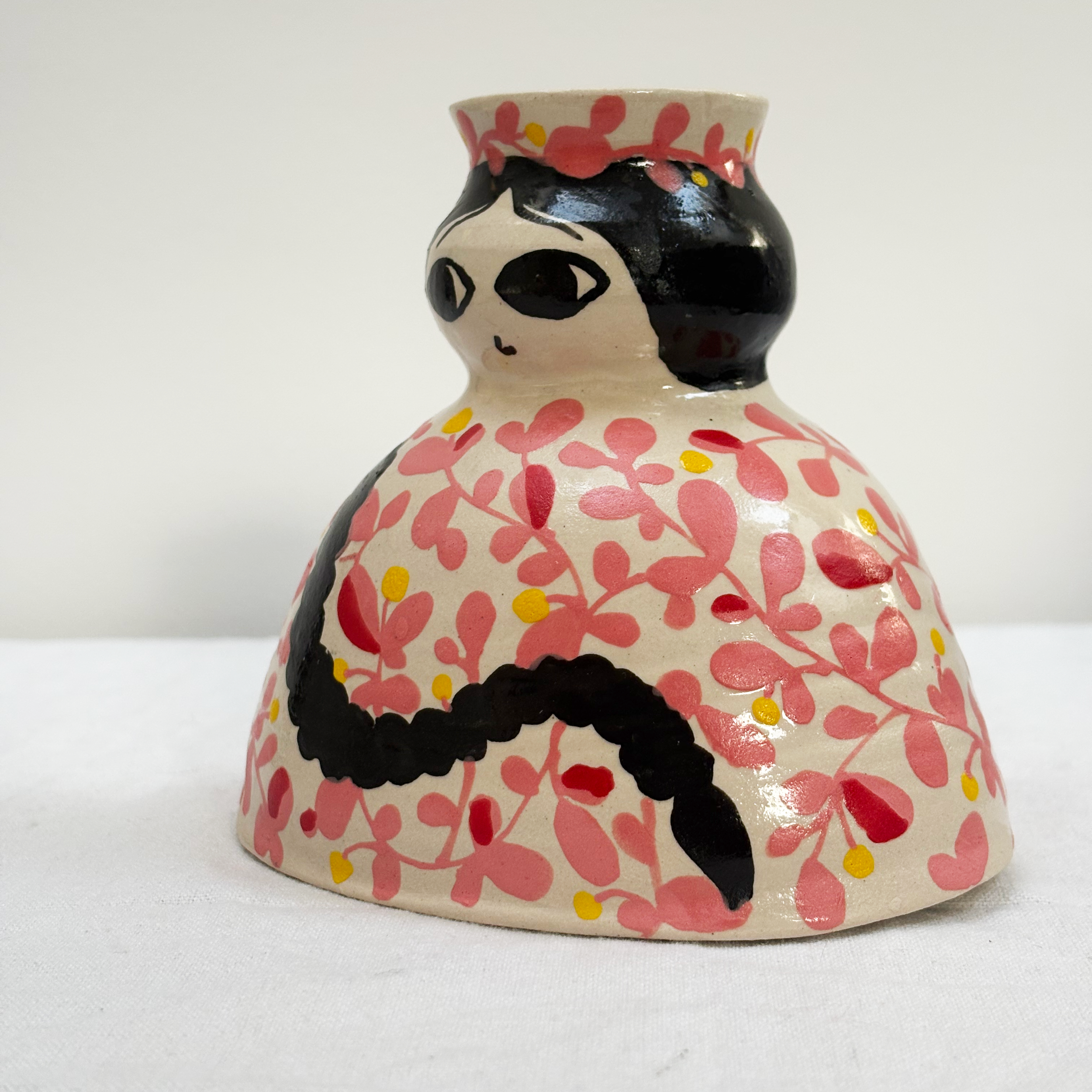 Saheli Candle Holder (Pink flowers)