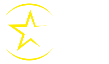 Logo with a yellow star, white circle, and the name "Mark Jermin" in white text.