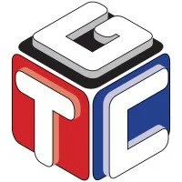 Logo featuring a 3D cube with the letters T C in red and blue on white background.
