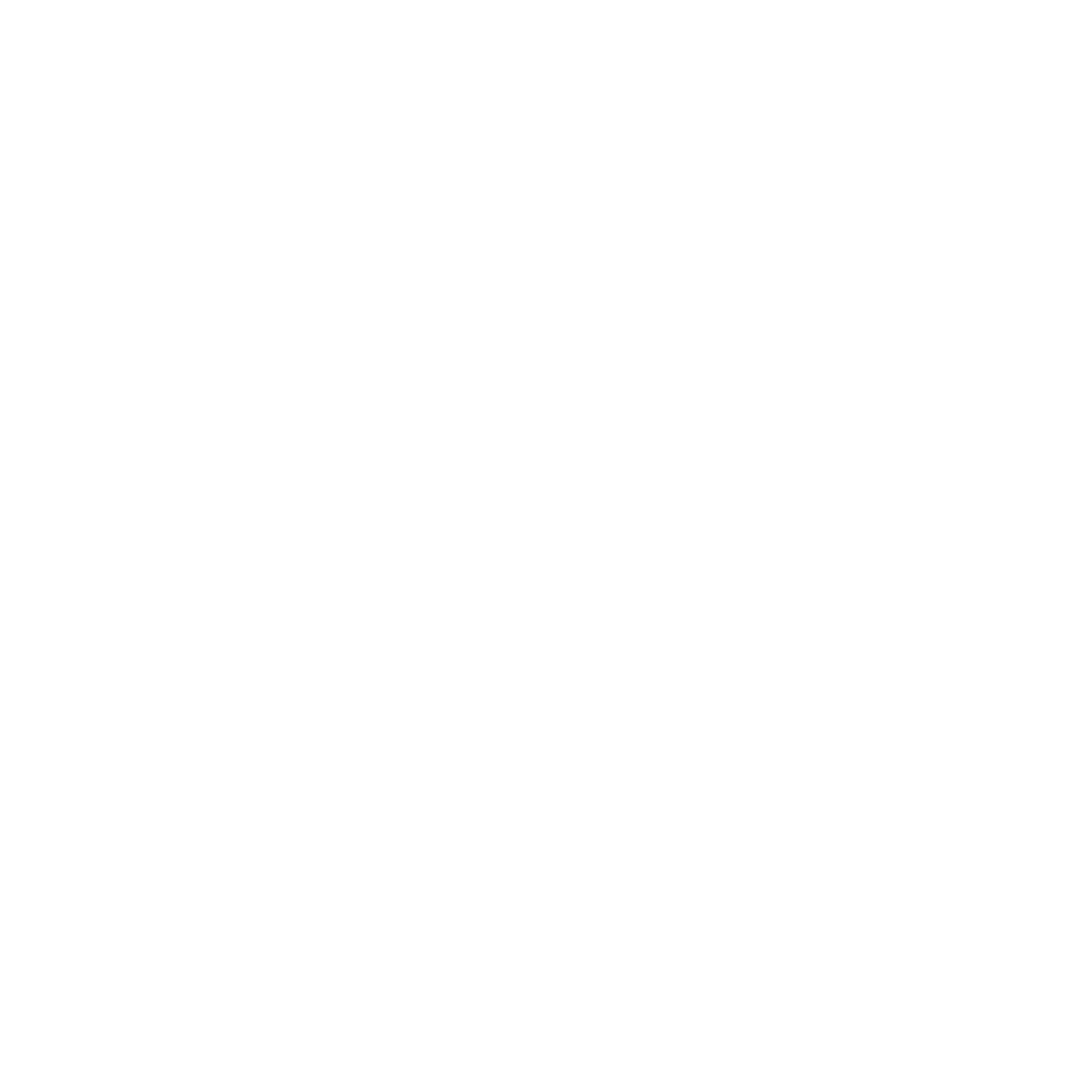 A monochrome line drawing of a wedding arch decorated with flowers and draped fabric on a black background.