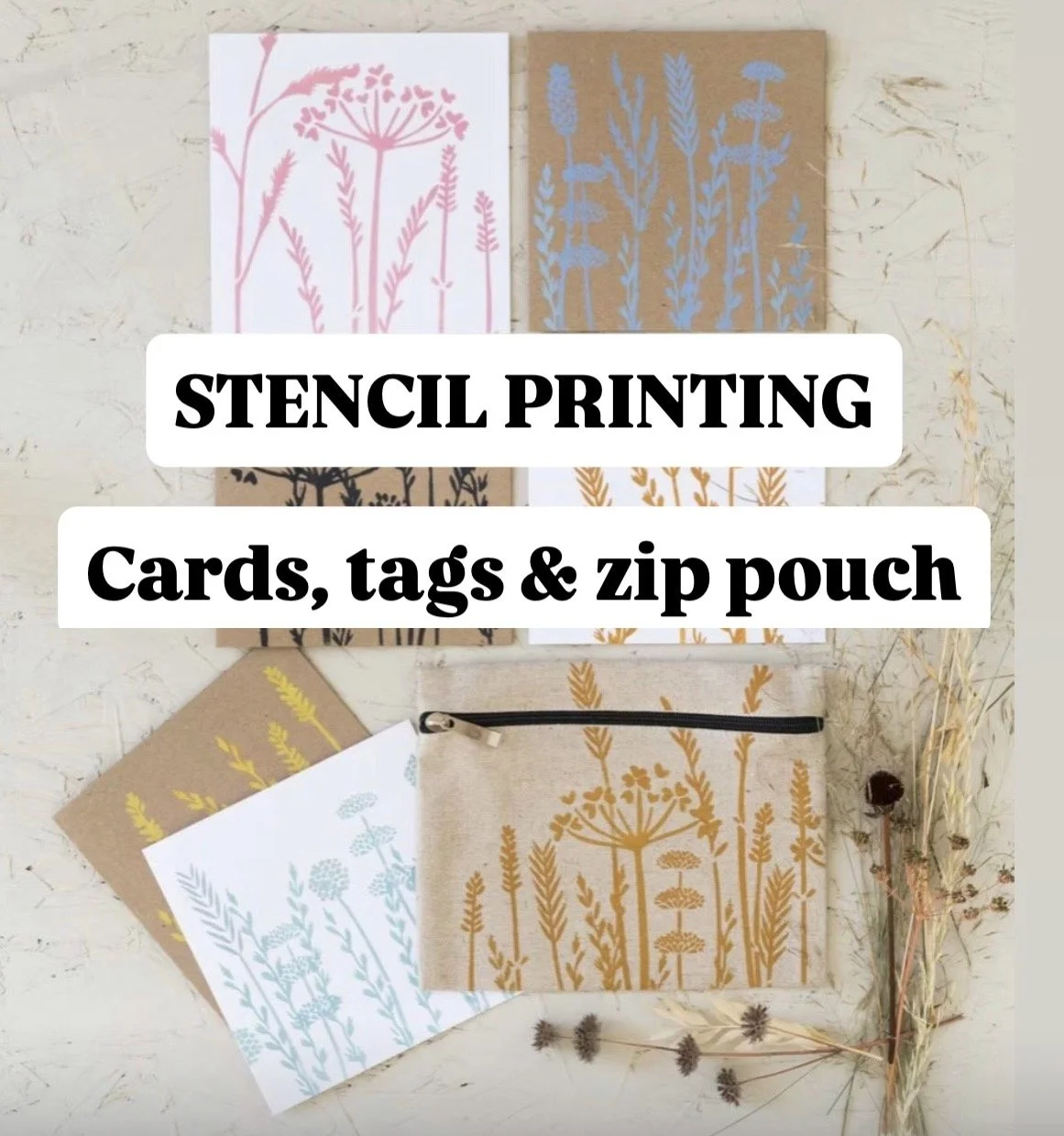 Stencil Printing with Malanie Ward Creative- Friday 21st August