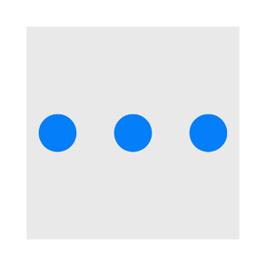 Five blue dots arranged in a row on a gray background.