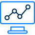 Line graph displayed on a computer monitor