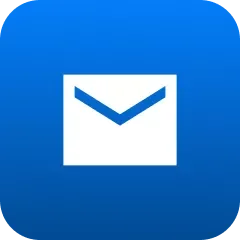 Email app icon with a white envelope on a blue circular background