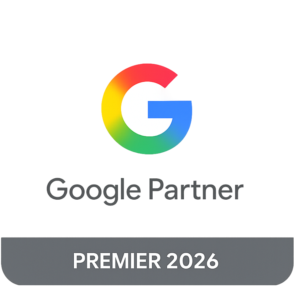 Google Partner logo with 'Premier 2026' label