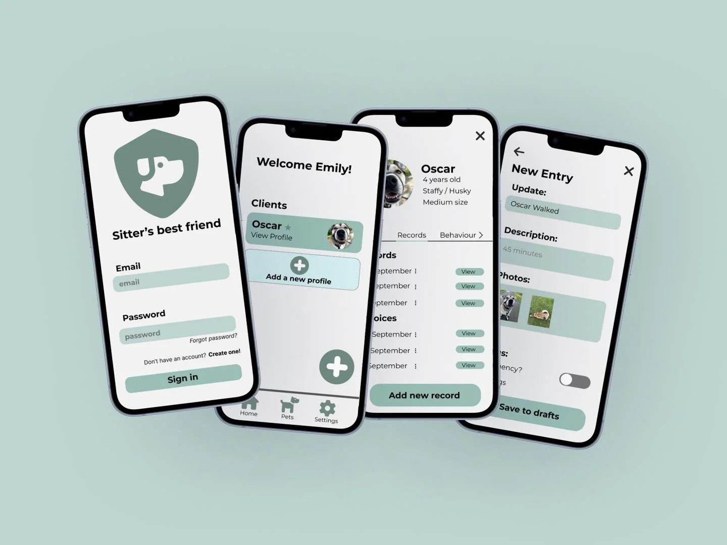 Sitter&rsquo;s Best Friend - UX Studio Year 2 Semester 1 (July - October 2024)

Introducing a better way for pet sitters to connect with owners! Sitter&rsquo;s Best Friend is a prototype app that creates pet profiles for individual clients. 
These pr