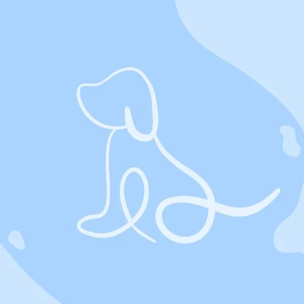 Logo for my business. The logo is a dog drawn in one strole, with many curves and loops