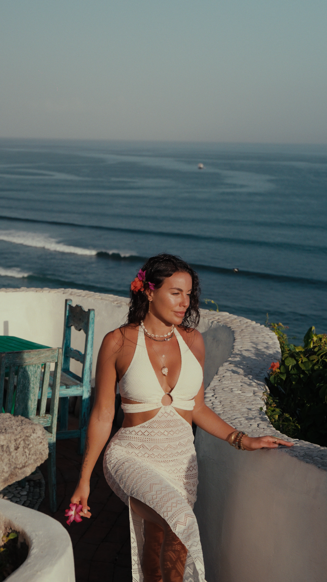 Lifestyle photoshoot in Bali featuring a model in a natural setting, captured by a professional photographer and videographer in Bali.