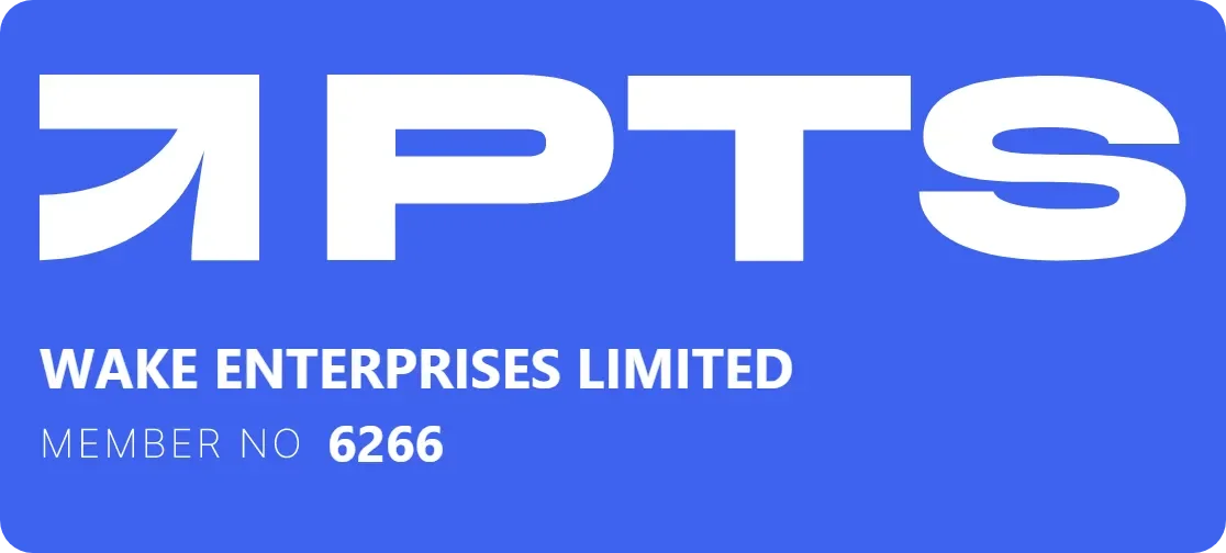 Blue badge proving Nordic Travel Table is a verified member of PTS membership number 6266