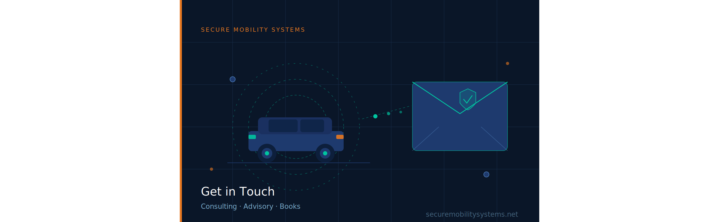 Secure Mobility Systems contact page — automotive cybersecurity consulting and advisory