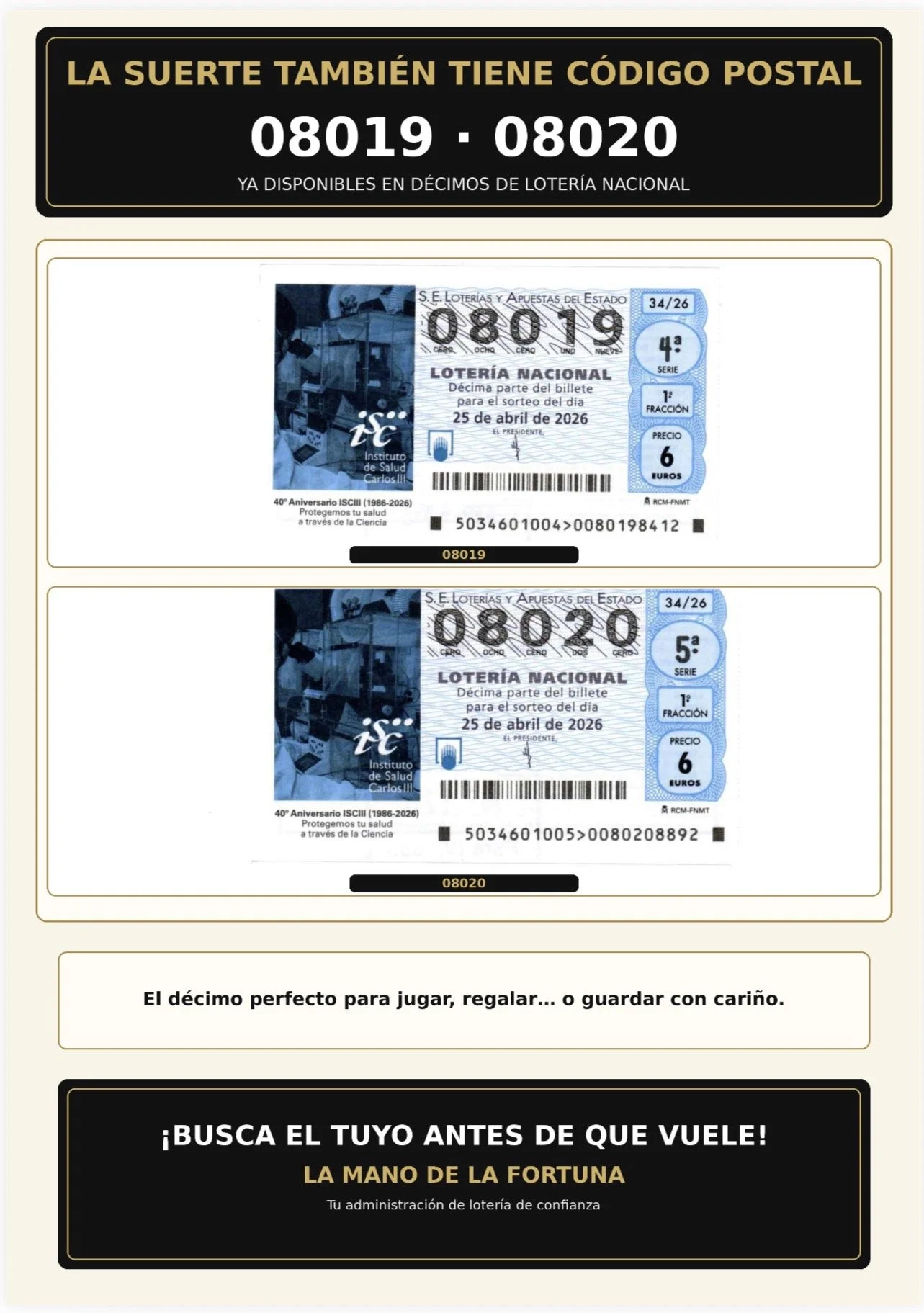 Tenemos los códigos postales del barrio!