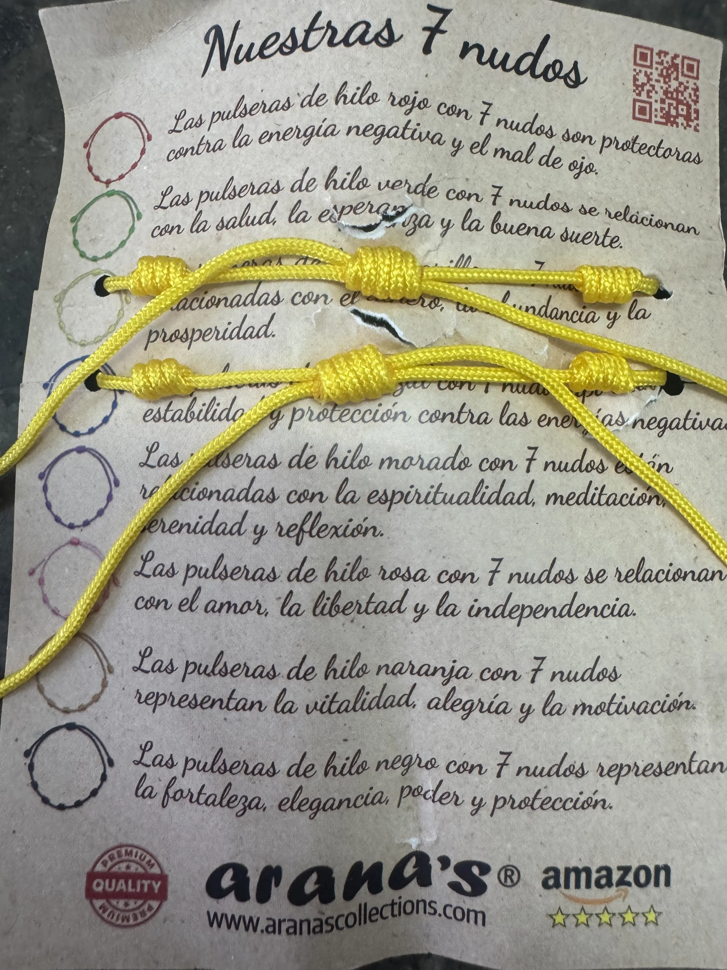 PULSERA KABBALAH DE 7 NUDOS DE ABUNDANCIA