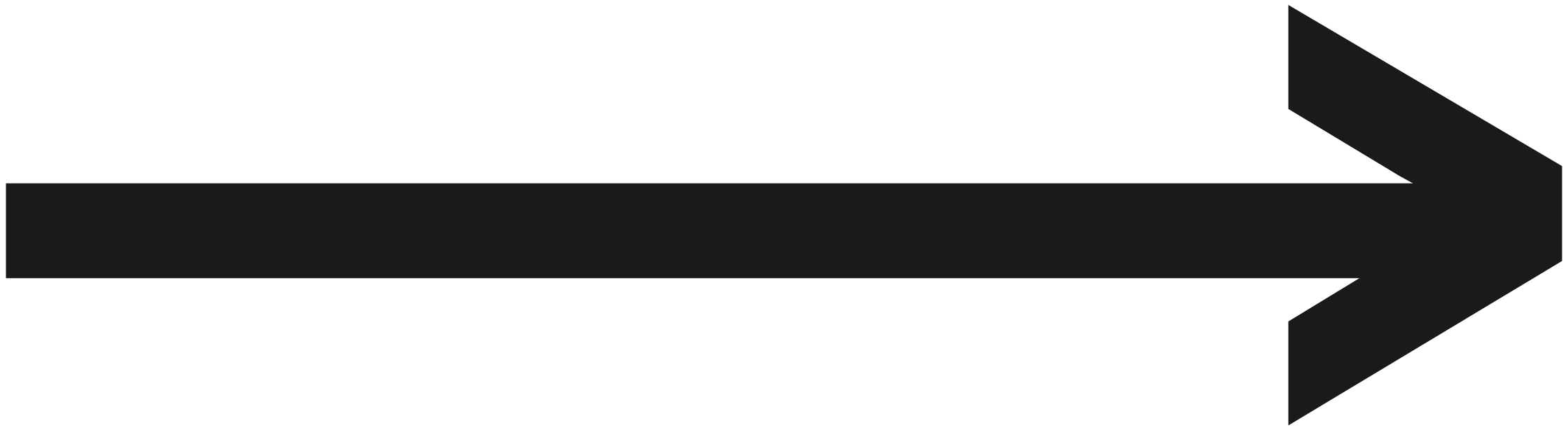 Black zigzag arrow symbol.