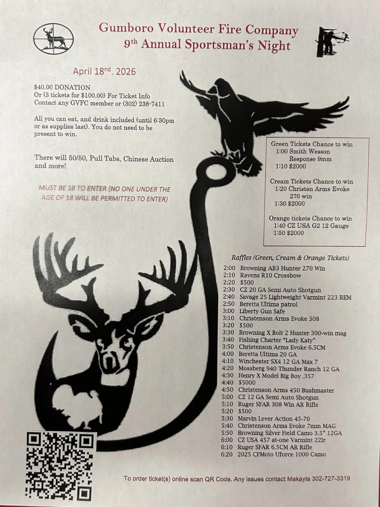 9th Annual Gumboro Volunteer Fire Company Sportsman Night