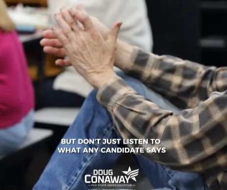  Doug Conaway is encouraging voters to look beyond the words. (Video)