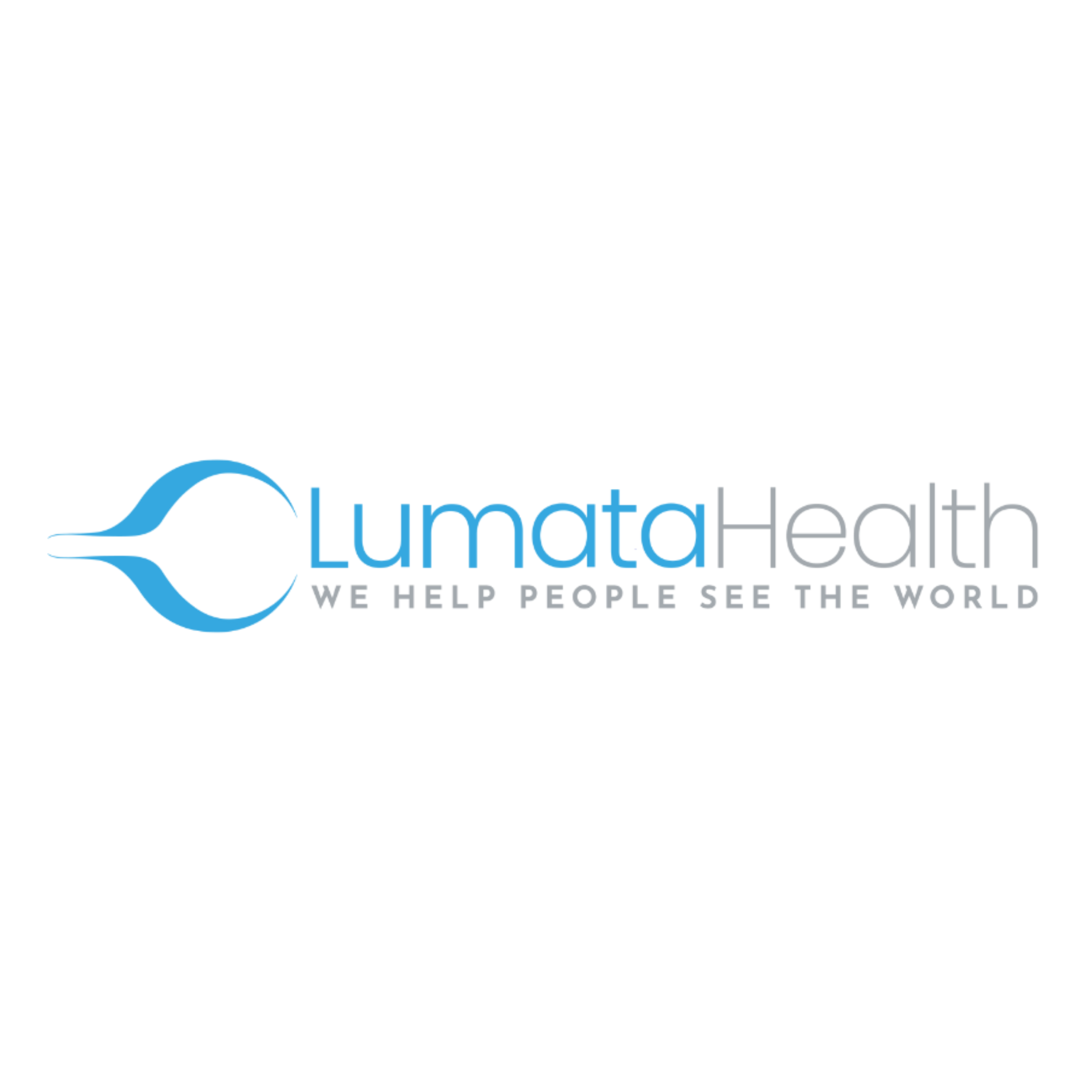 The logo of Lumata Health with the tagline 'We Help People See The World'.