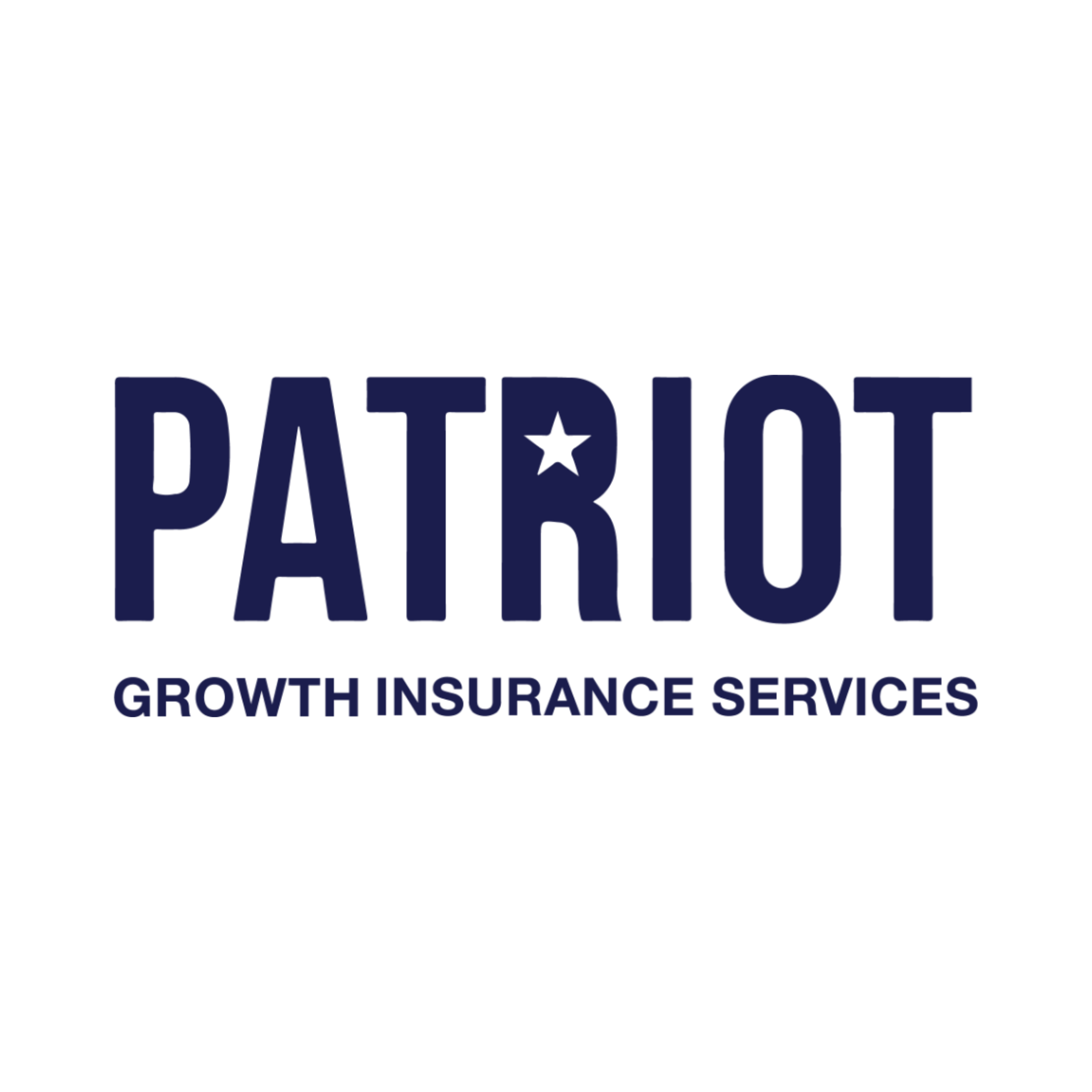 Patriot Logo with the words 'Data Growth Insurance Services' in dark blue text.