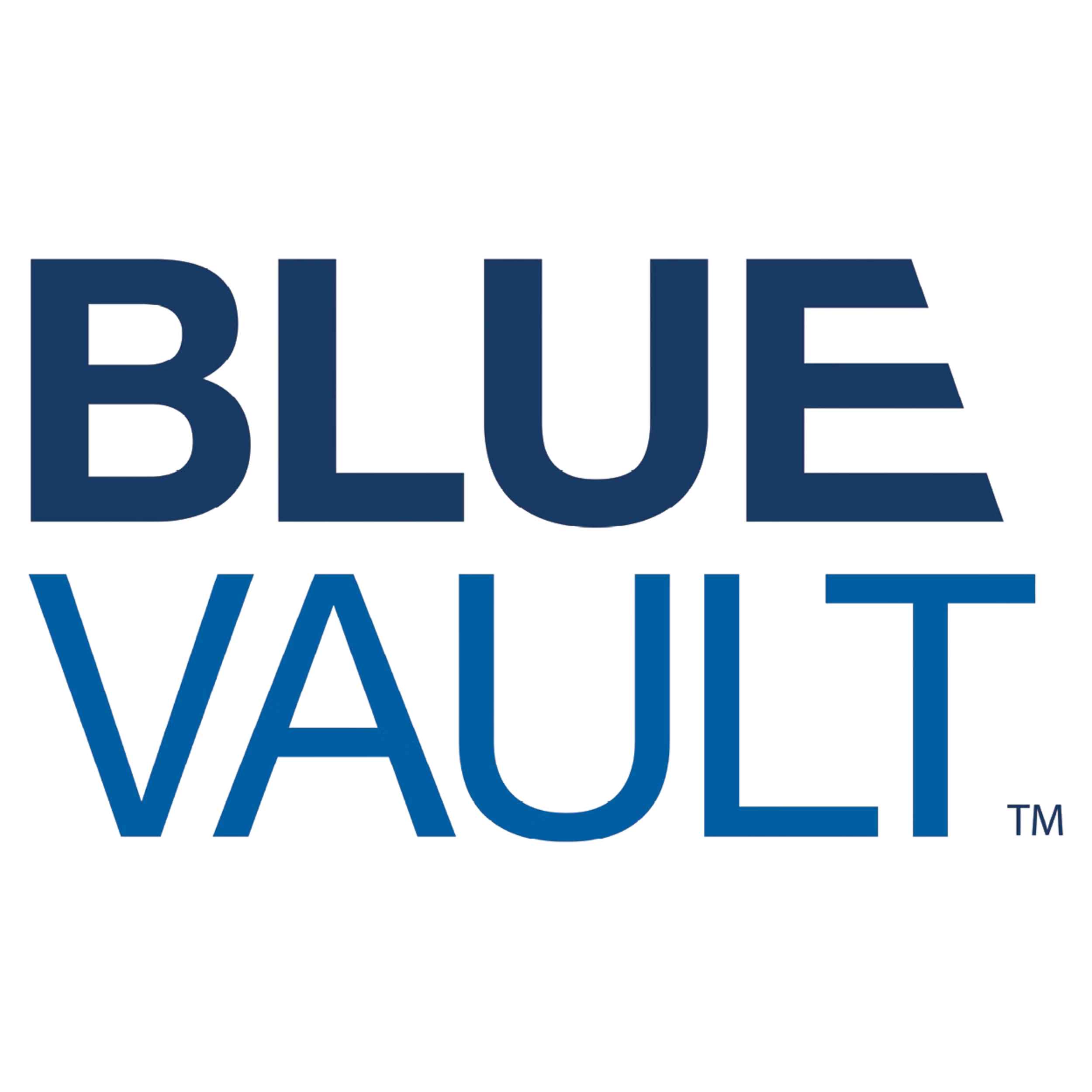 The image features the logo for Blue Vault