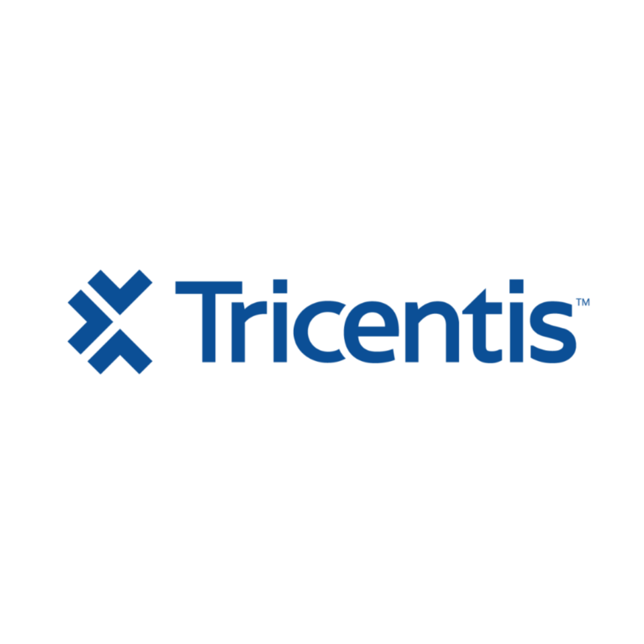 Tricentis logo with blue and black colors.