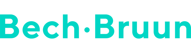 Logo med navnet Bech-Bruun i blå tekst.