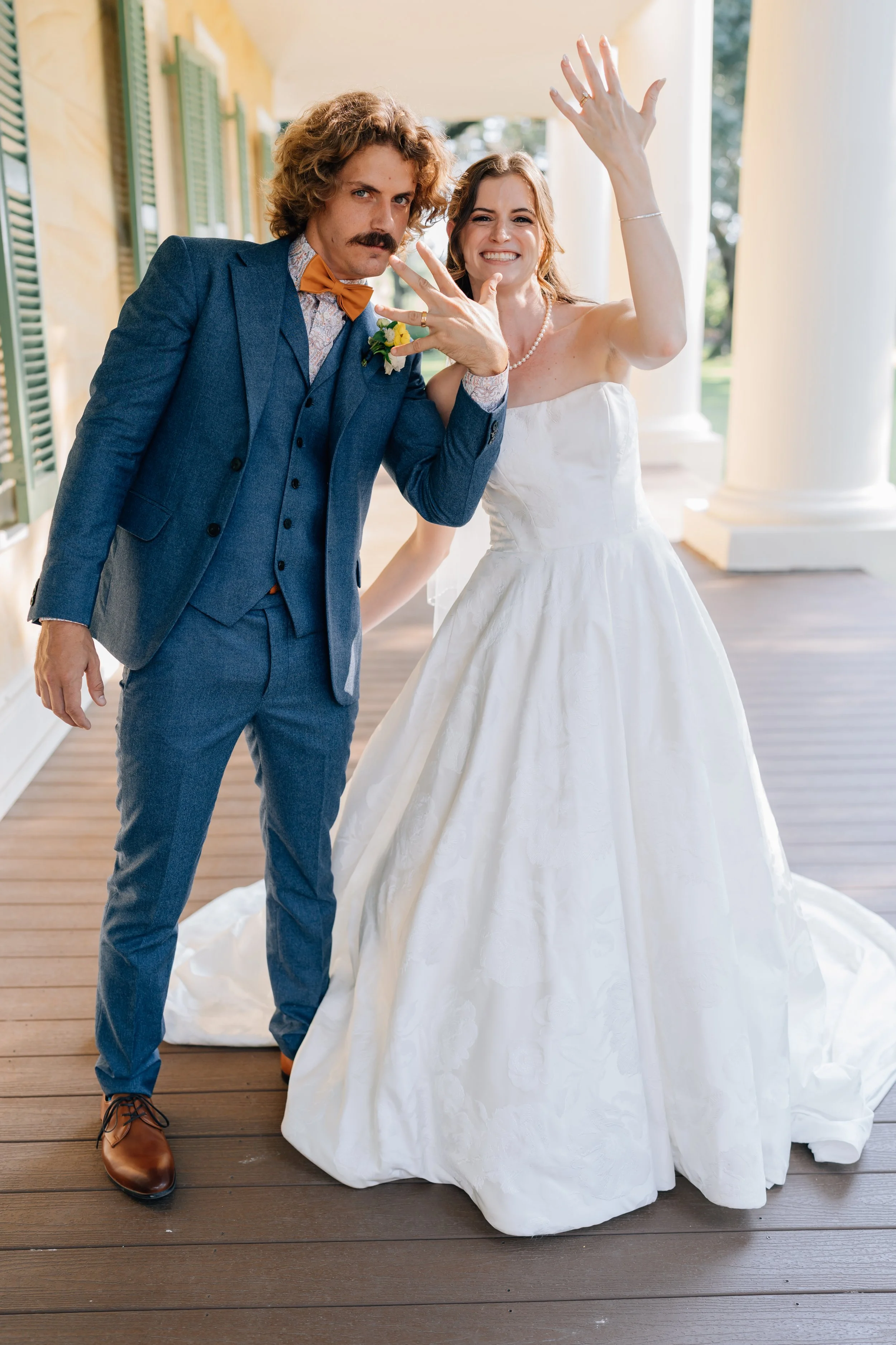 Couple shows their rings to their Juneau Alaska elopement photographer