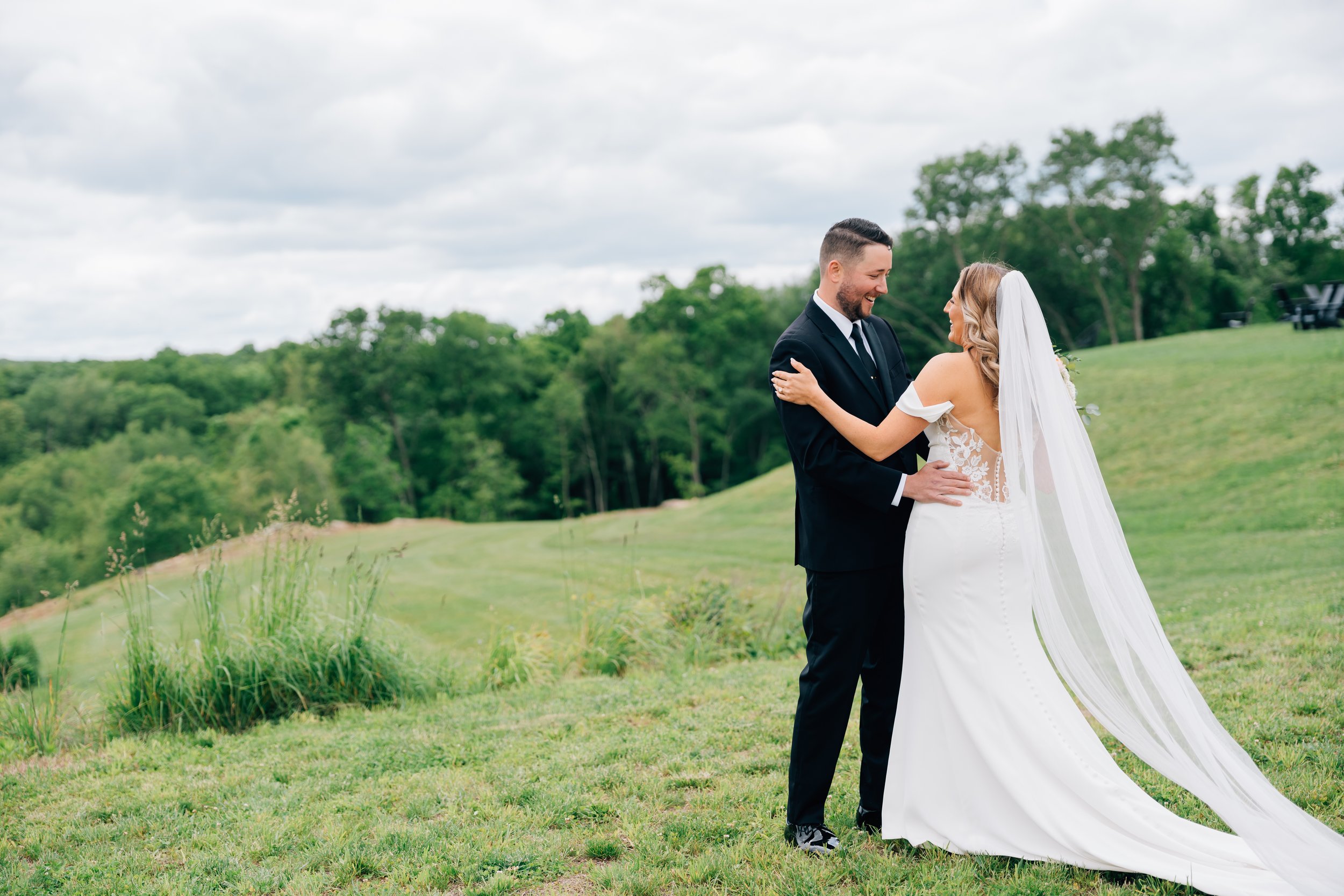 Couple in the hills of Juneau eloping